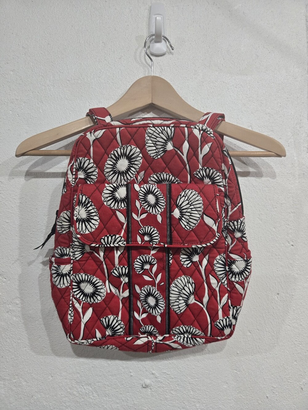 Vera Bradley Quilted Red Daisy Backpack